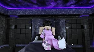 rough sex with a furry in roblox leads to creampie and anal riding