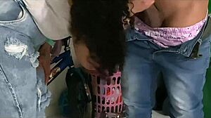 Venezuelan babe spreads gaping pussy and big ass close up