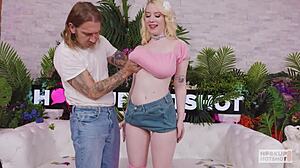 Blonde hooker gigi sweets sucks bryan gozzling's large cock