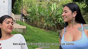 Workout turns steamy with a tattooed Latina in hot sex part 1 - Dilan Clavijo.