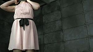 Holy Crap! Blonde Skank in Stocks Gets Brutal Bondage and Anal Treatment!