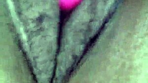 Miss chocolate squirts with dildo.