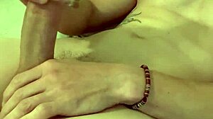 my solo session involving cum and handjob on big cock