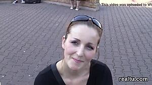 Flawless Czech teen was teased in the hypermarket and confronted in pov