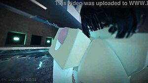 Shy girl rides monster cock roughly with blowjob and bent over sex