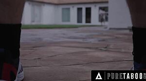 I watch Pure Taboo. Possessed housewife August Skye drains local boy.