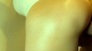 Intense doggystyle with bent over ass, close up view of the wife formerly step daughter.