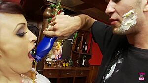 Brunette Rides Big Cock In Cowgirl Pose