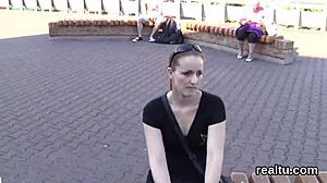 Flawless Czech teen was teased in the hypermarket and confronted in pov