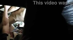 Skinny brunette slut britney madison gags on cock in van during hardcore deepthroat sex part 2