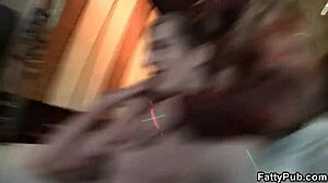 fatty gets anal fucked in group sex