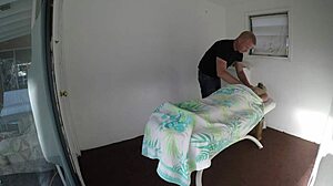 Kristi Love gives a relaxing foot massage session.