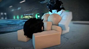 Shy girl rides monster cock roughly with blowjob and bent over sex