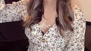 Beautiful Asian Ladyboy in One-Piece Crossdressing Quietly Masturbating Alone