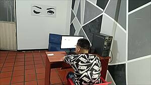 Unexpected stepsister visit turns into intense doggystyle fucking and face fucking in POV