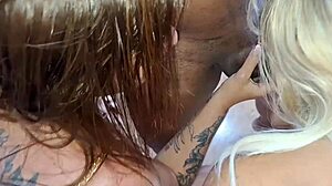 I caught these two hot latinas putting on makeup and shoved a brush in their asses