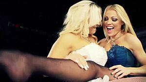 Cindy behr and mel rook share pussy in stockings lingerie fingering lesbian