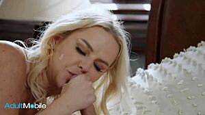 Curvy Blonde Surrenders to Intense Pounding by Hot Bartender