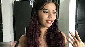 Latina Stepsister Sucks Dick Bent Over in Homemade Scene