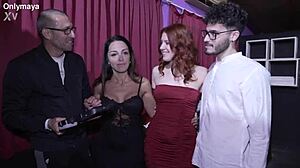 onlymaya - behind the scene two hot girls fucked hard by two horny voyeurs