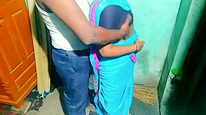 wow, indian aunty gets fucked by house owner with monster cock while cleaning