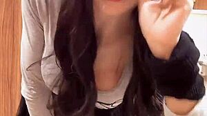 Big-Breasted Crossdressing Lady Quietly Masturbates