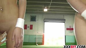 lesbian soccer team welcomes the new player with fun