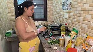 he fucks her hard in the kitchen