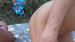 i caught the village slut sunbathin naked and couldn't resist fuckin her pussy