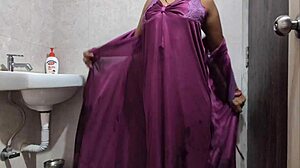 desi college girl shaves her shaved pussy while bathing, then gets creampie from big cock in anal sex