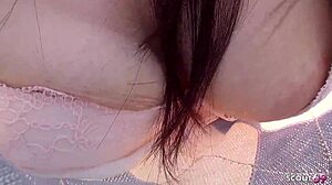 petite asian stepdaughter lures stepdad for outdoor creampie