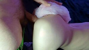 Hey, that petite cutie with buttplug gets bent over and ridden