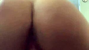 i'm in lingerie, masturbating with a dildo and fingering my ass