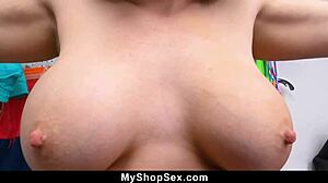 shoplifter stepsister struck a hard deal with bro for tight pussy pounding