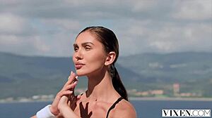 vixen friendly rivals jadilica and dolly orchid compete in an outdoor challenge