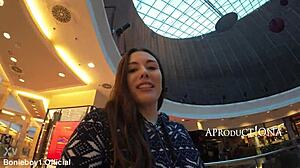 Aleya Sun Boldly Wets Jeans In Mall.