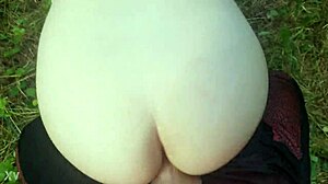 fucking the bitch with big cock outside in the open