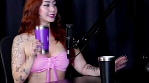 Neighbors complained about noise while she chatted and climaxed with boss