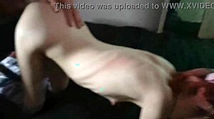 Hey, that petite cutie with buttplug gets bent over and ridden