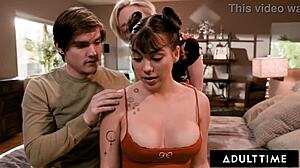 stepmilf dee williams teaches stepson anal fuck with gf lilith grace