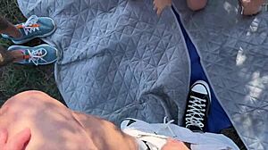 i caught the village slut sunbathin naked and couldn't resist fuckin her pussy