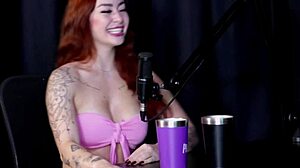 Neighbors complained about noise while she chatted and climaxed with boss