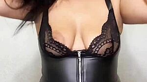 for fetishists only naked spandex dress & masturbating for you