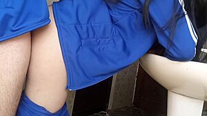 Ever caught a latina colegiala getting quick action in the school bathroom?