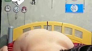 young girl with short hair intensely masturbates in solo amateur video