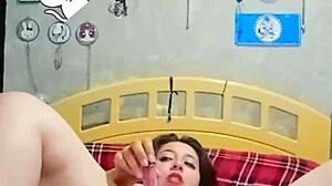 young girl with short hair intensely masturbates in solo amateur video