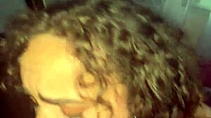 Curly-Haired Nympho Gets Facial Cumshot