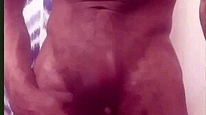 Stroking big black cock