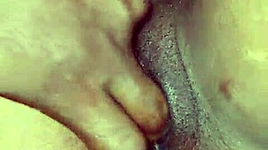 i couldn't resist cumming on my girlfriend's wet pussy