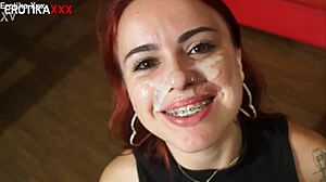 Senhorita Ruiva Dances in Private Club Trailer